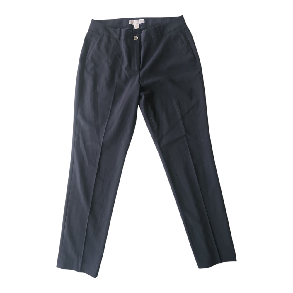 Michael Kors Black Pleated Dress Pants – Size 6, Slim Fit Trousers, Classic Care